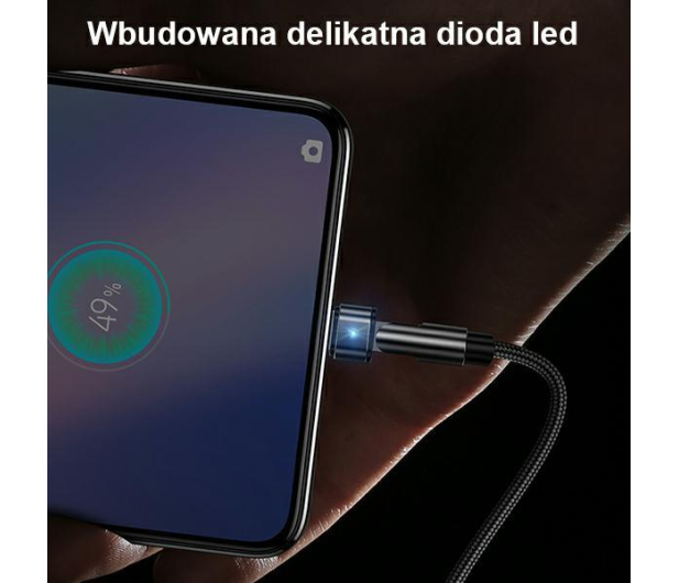 USAMS Kabel pleciony obrotowy U60 2A microUSB zielony - 1569074 - zdjęcie 8